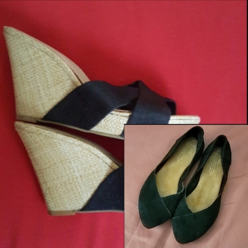 Bundle Aldo Wedges / Tom's Suede Flats Jutti FIRM PRICE